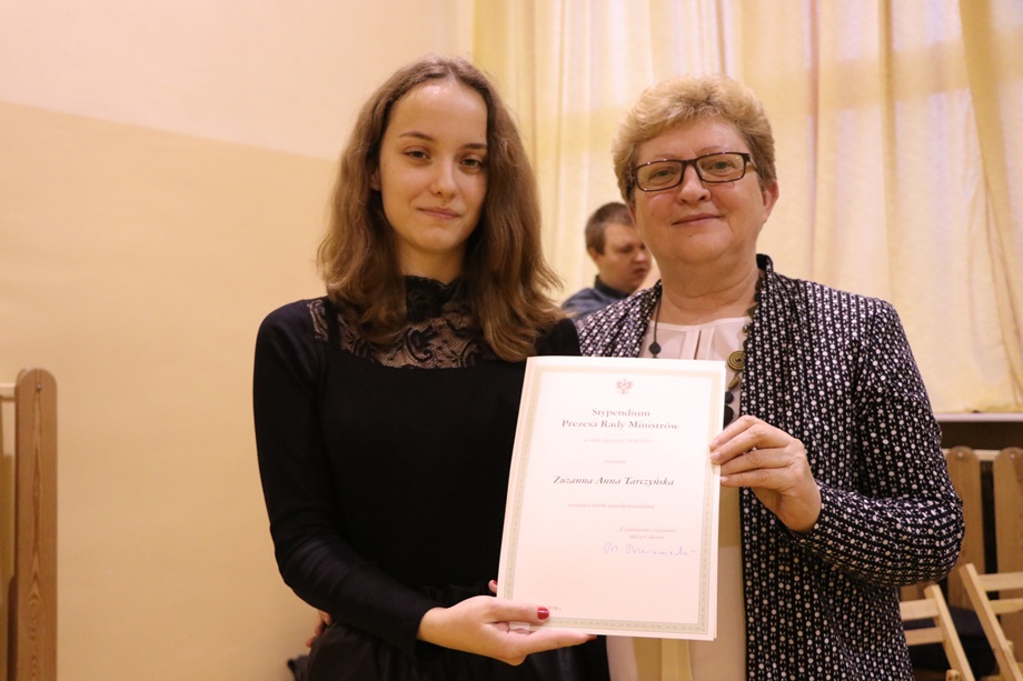 Zuzanna Tarczyńska stypendystką Prezesa Rady Ministrów