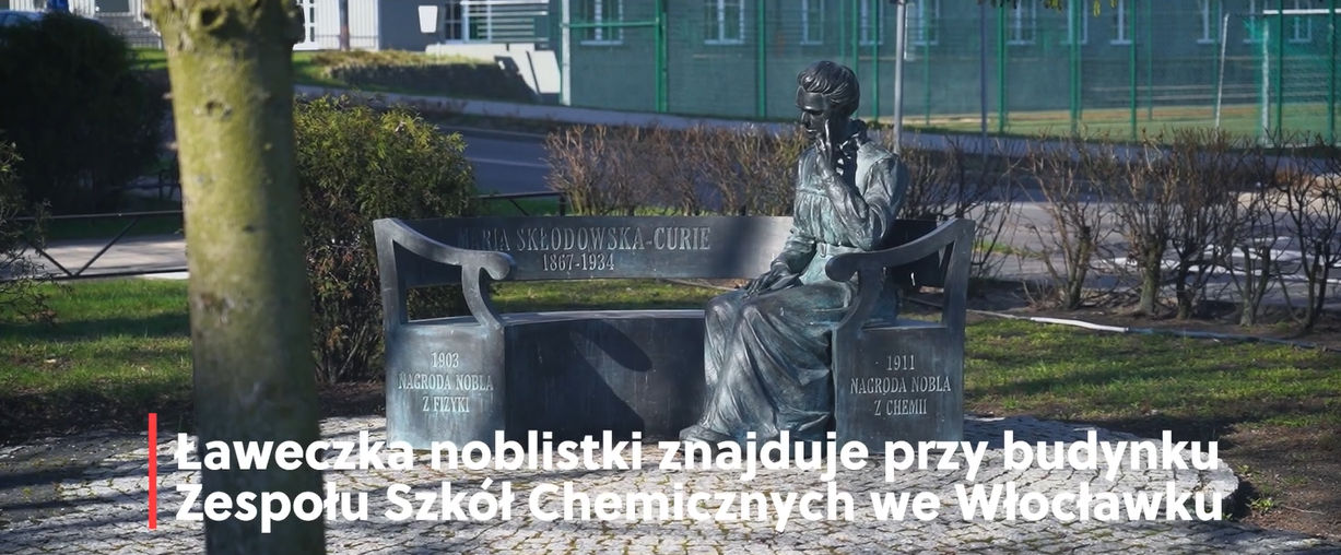 Ławeczka M. Skłodowskiej – Curie na trasie wirtualnej wycieczki