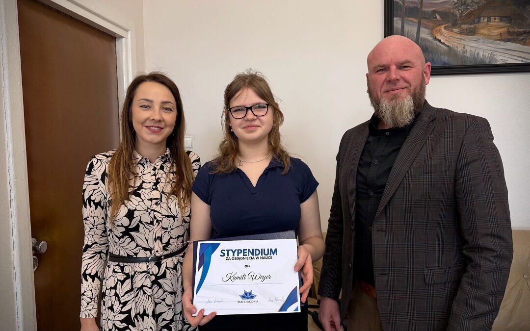 Kamila Weyer ze stypendium firmy RUN CHŁODNIA