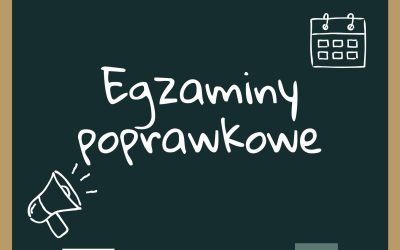 Egzaminy poprawkowe – wtorek i środa